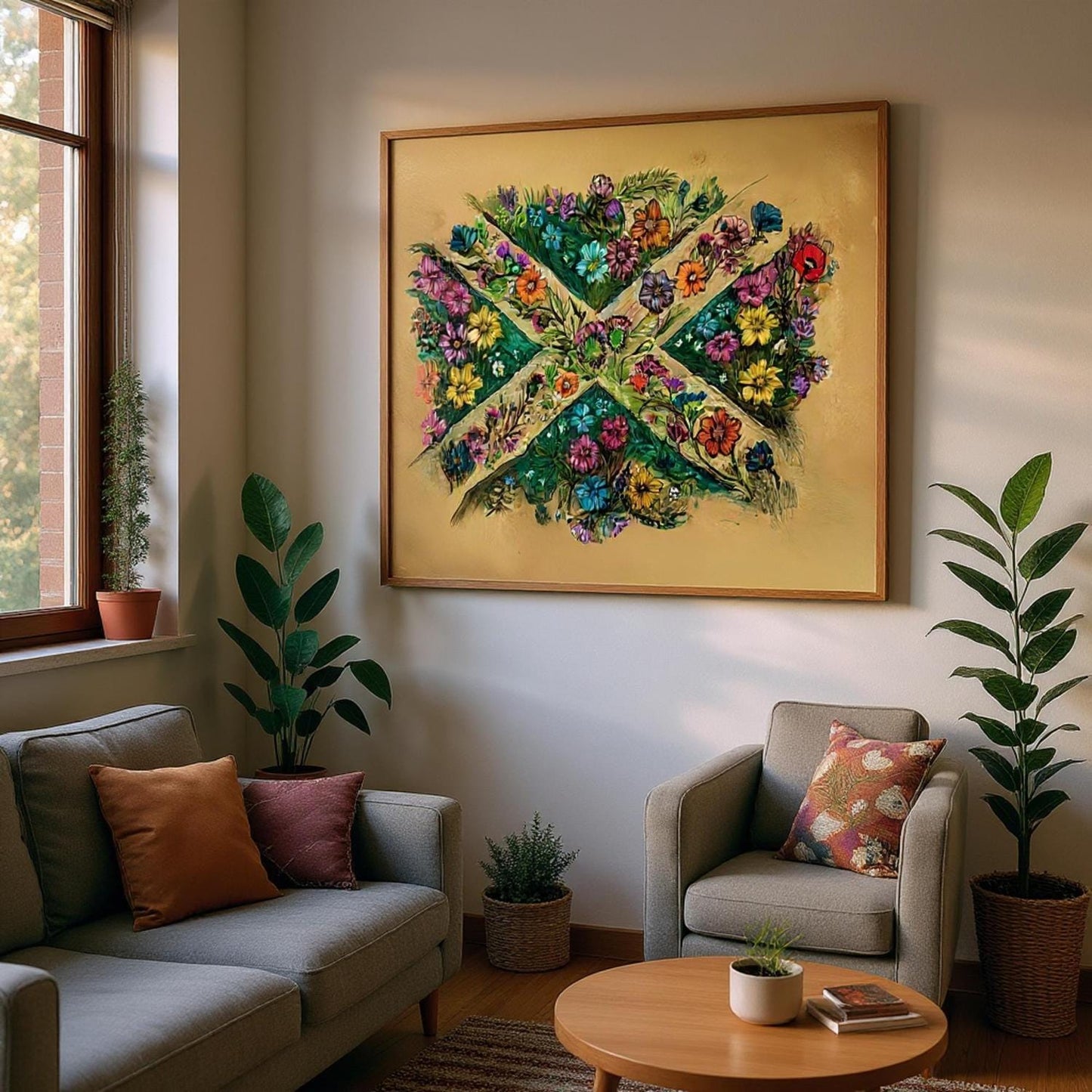 Scottish Flag Art – Hand Drawn Matte Paper Poster | Raise The Colours UK Heritage