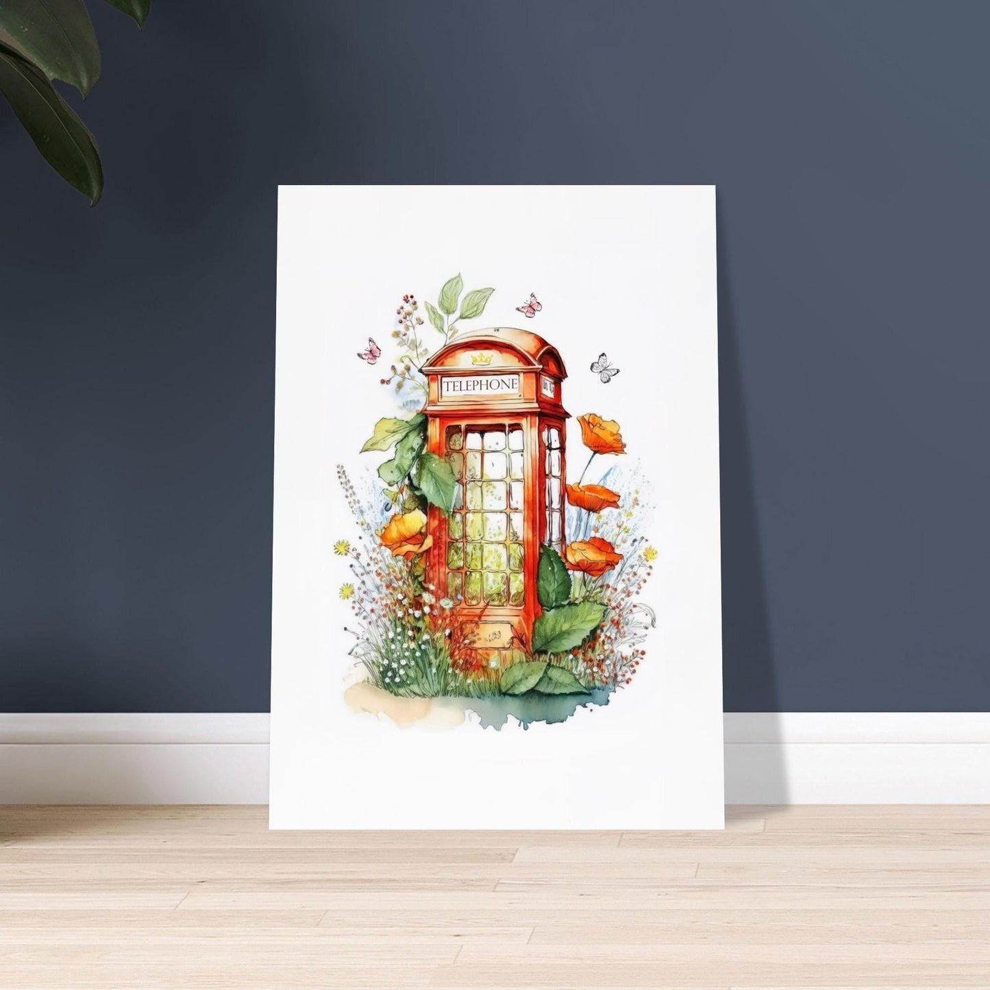 Classic Red Telephone Box Poster - British Heritage Wall Art Print Matte Paper