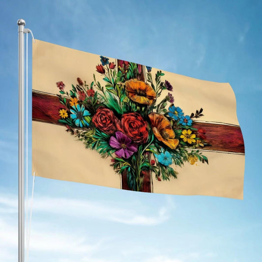 XL Heavy-duty, Handdrawn English Flag Design, Three-Layer Outdoor Flag of England. Double Sided. 96"x60"/ 244x152 cm | Raise the Colours