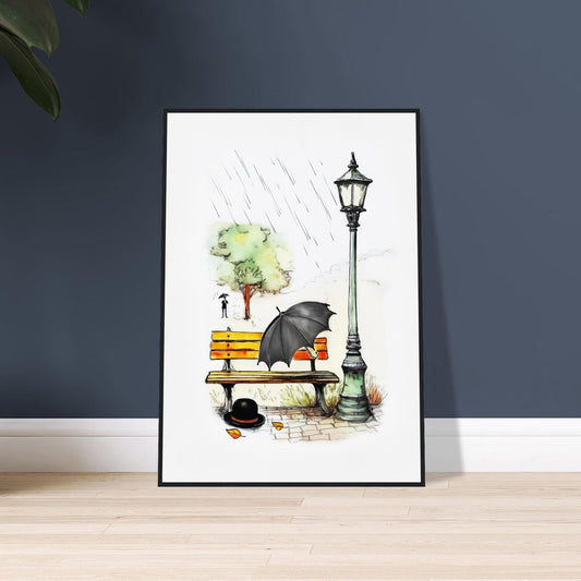 Black Bowler Hat Art, British Heritage, UK Home Decor, London City Painting, Framed Wall Art, Classic English Style