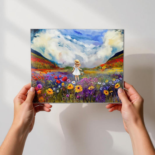 Art Print Colors of the UK, Flower Art Print, British Landscape, British Heritage Wall Decor, Wildflower Illustration